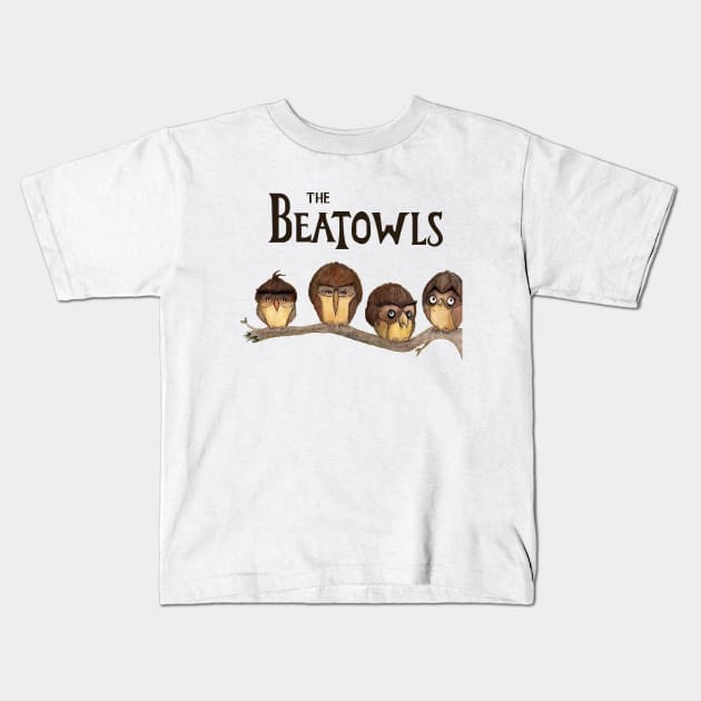 The Beatowls Kids T-Shirt by Hooty Hoo